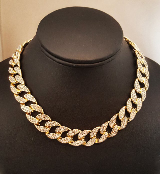 Mens Iced Out 14k Gold PT 16\