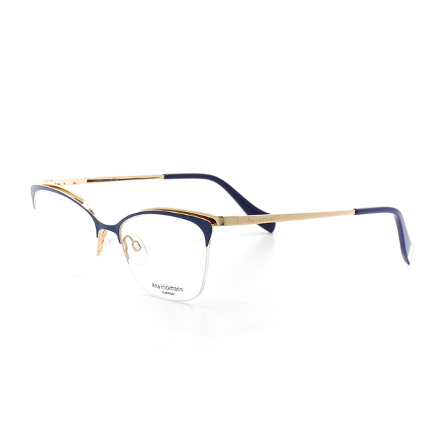 Óculos De Grau Ana Hickmann Gatinho Azul e Dourado
