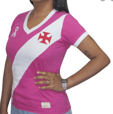 camisa feminina vasco rosa