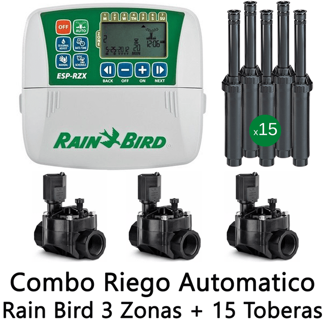 Combo Riego Automatico Rain Bird Zonas Toberas Apto Wifi