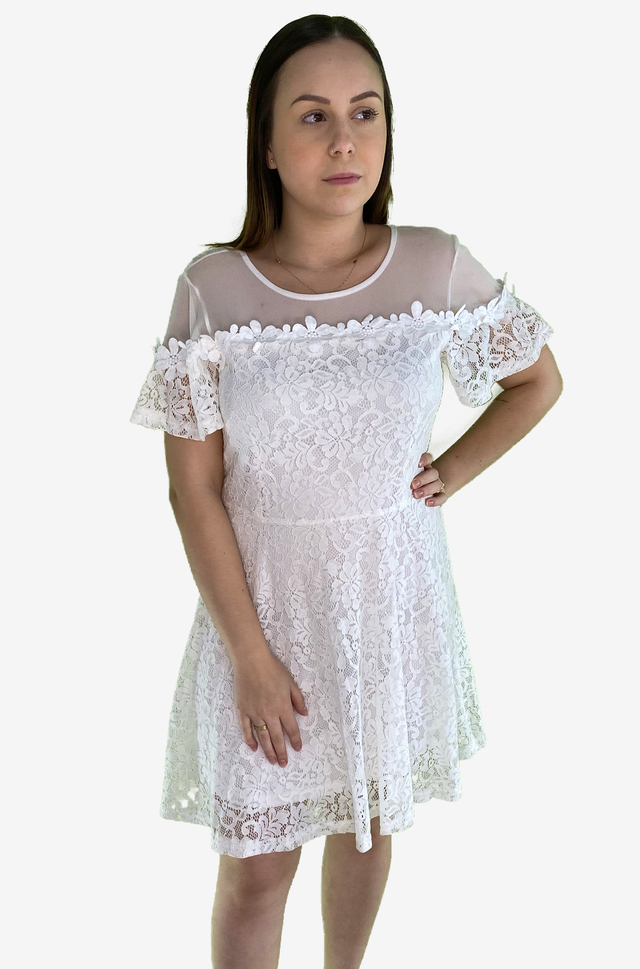 comprar vestido de renda branco