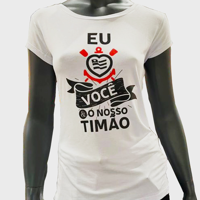 Baby Look Corinthians Feminina Eu & Voce Timão