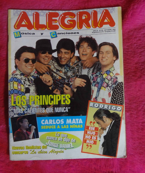 Revista Alegria - Octubre de 1993 - Rodrigo Bueno