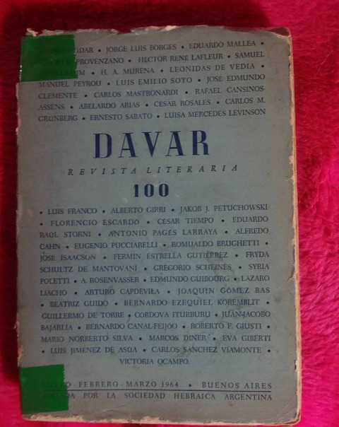 Davar - Revista Literaria N°100 - Marzo de 1964