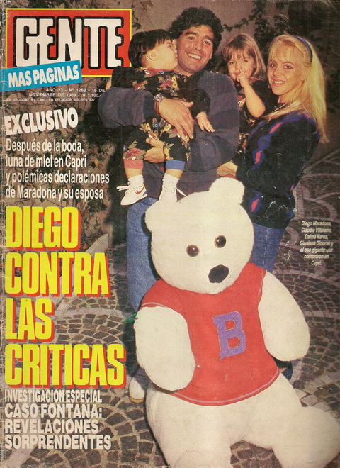 Revista GENTE 16 de Noviembre de 1989 - Maradona - Caida del Muro de Berlin