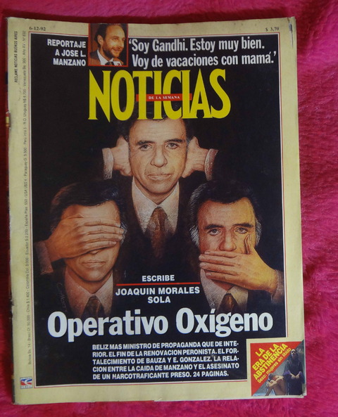 Revista Noticias 6 de Diciembre de 1992 