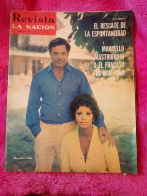 Revista La Nación 1971 - Marcello Mastroiani y Sofia Loren - Luisa Mercedes Levinson - Alicia Dujovne Ortiz