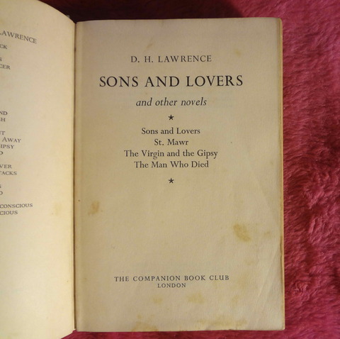 Sons and Lovers and other novels by D. H. Lawrence