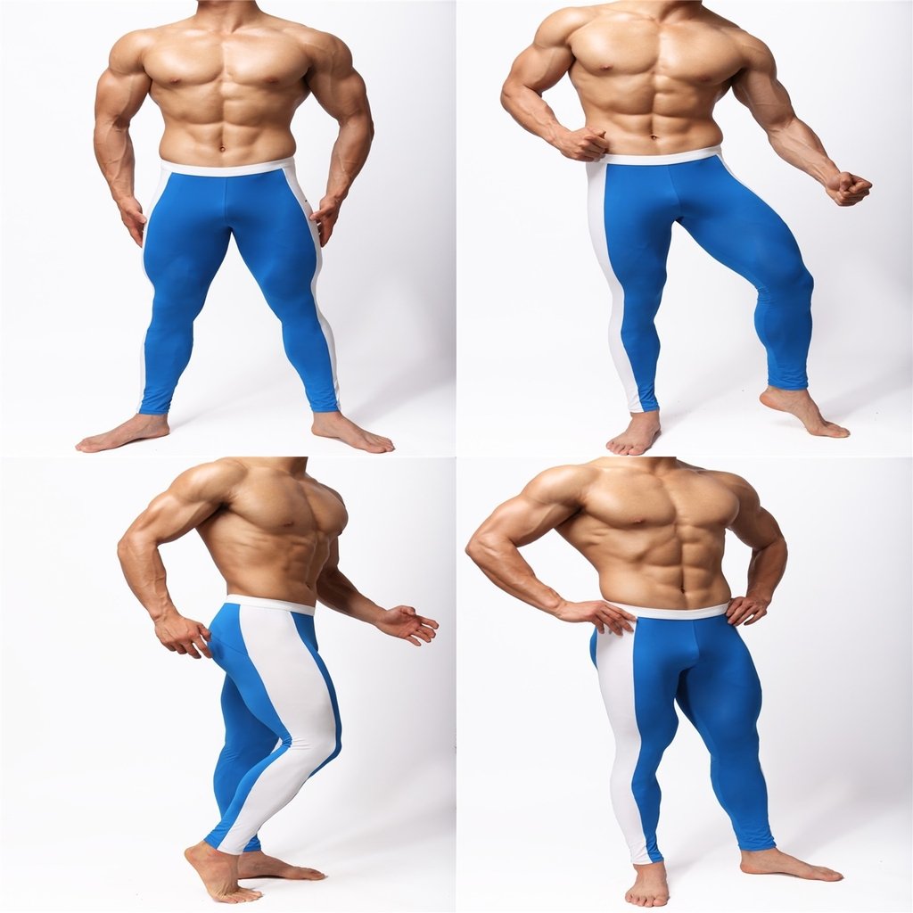 calça legging masculina azul