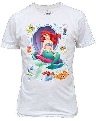 Camiseta Ariel Princesas Tatoo Desenho - Monoloco Store