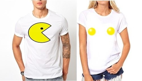Camiseta Camisa Casal Pac Man Amor Casamento Personalizada