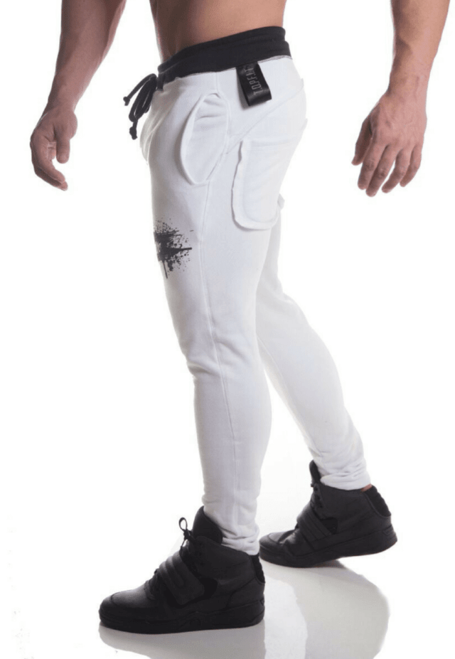 calça branca moletom masculina