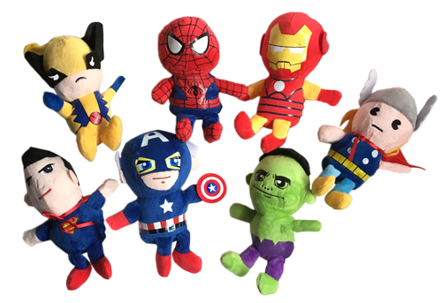 peluches de superheroes