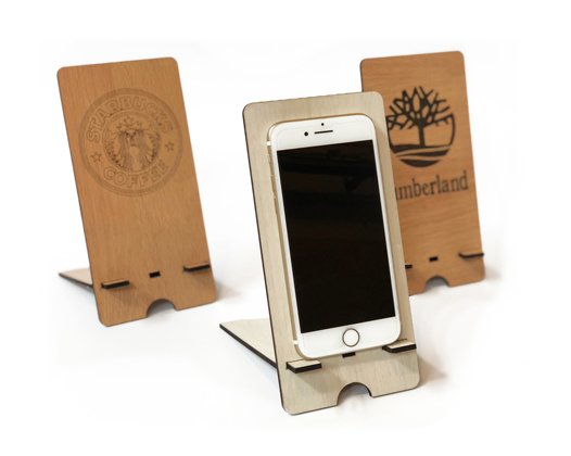 Porta Celular Con Encastre de Madera Porta Celular Con Encastre de Madera