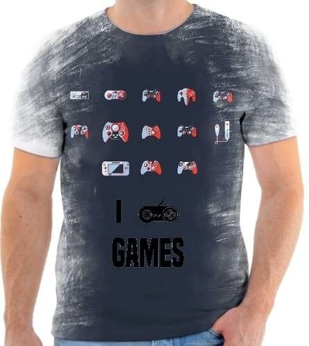 Camiseta Camisa Personalizada Jogo Video Game Eu Amo Games 2