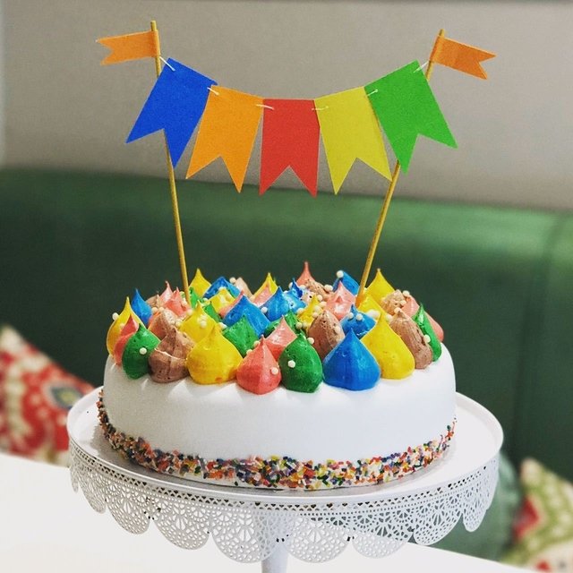 torta copos de colores