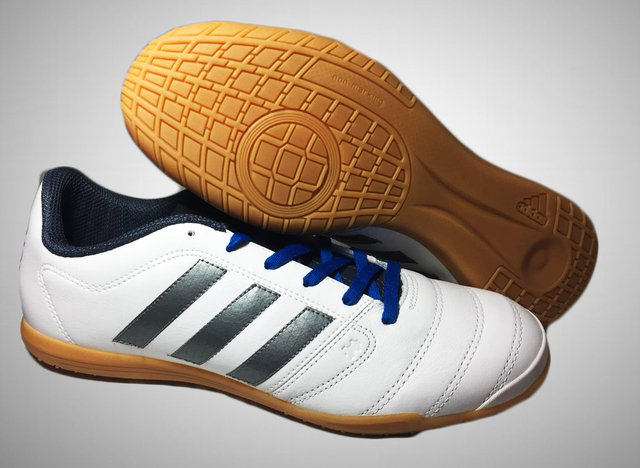 Chuteira Futsal Adidas Gloro 16.2 IN Masculina - Branco e Azul
