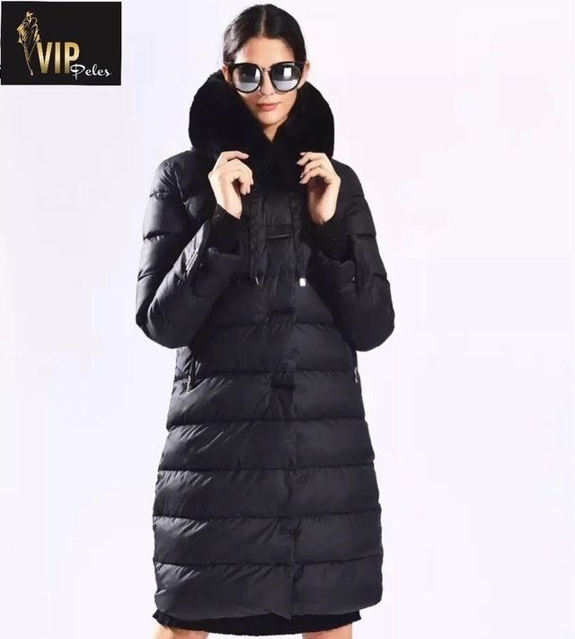 casaco sobretudo nylon feminino