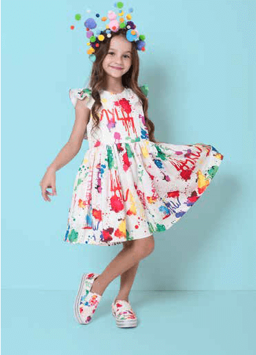 vestido de criança colorido