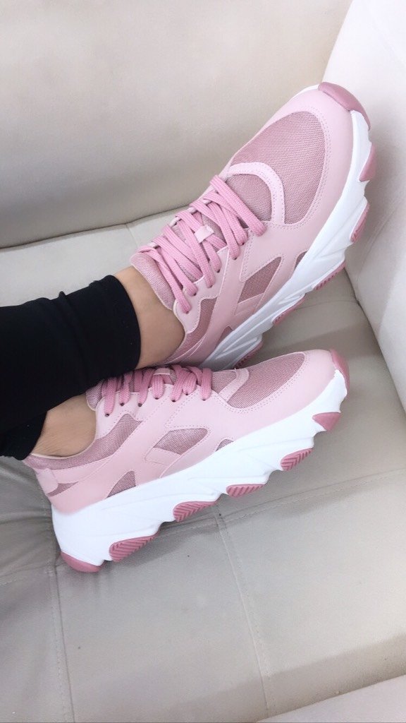 tenis chunky rosa