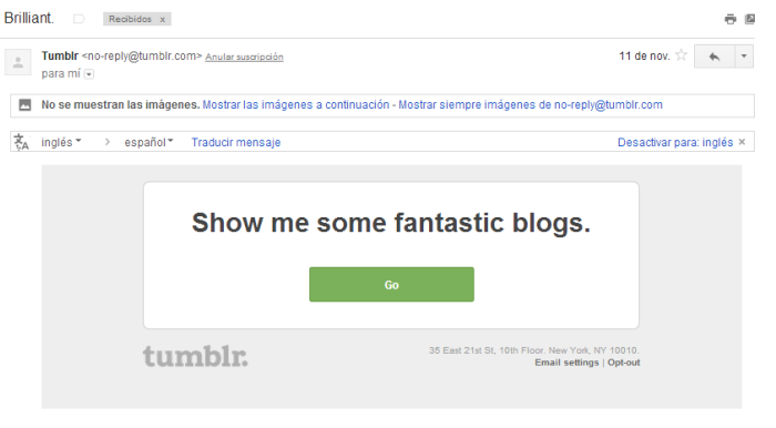 Tumblr email example