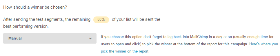 Cómo crear una prueba A/B en mailchimp