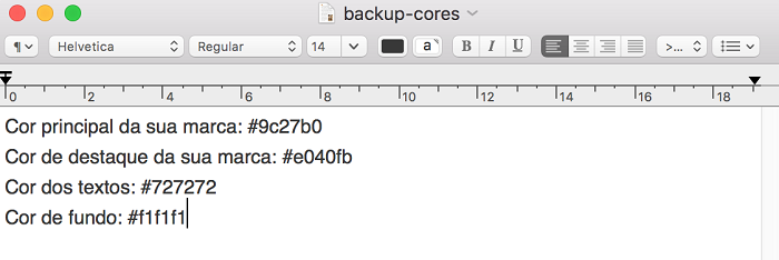 Exemplo de backup