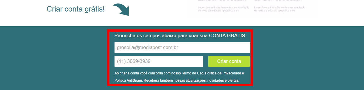 Cadastro Media Post