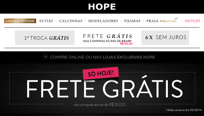 E-mail marketing Loja Hope Dia dos Namorados