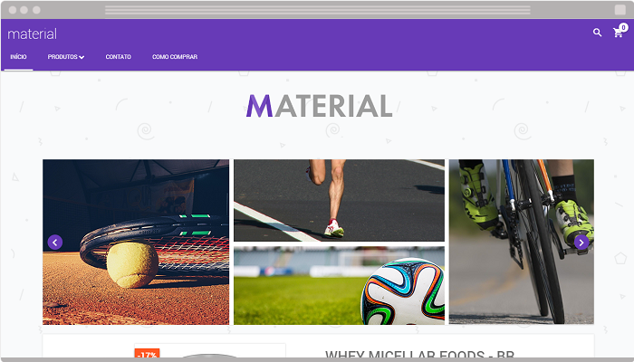 Layout para loja virtual Nuvem Shop