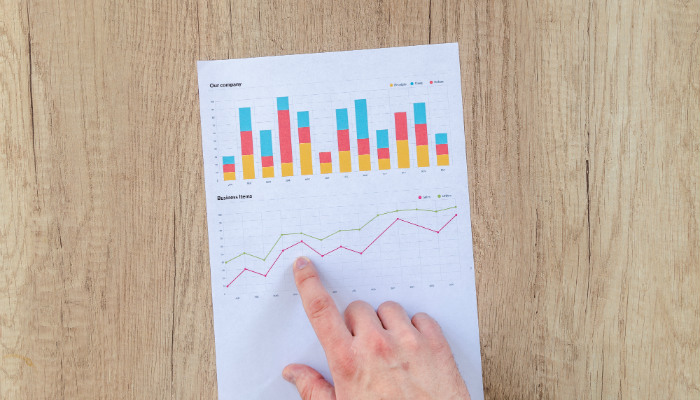 grafico de dados organizacao financeira
