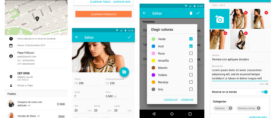 Mobile app Nuvem Shop