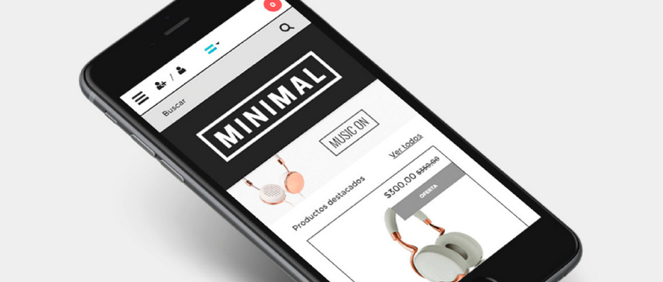 Layout Minimal da Nuvem Shop