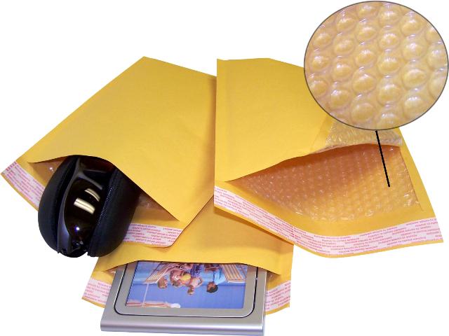 Envelopes papel Kraft com plástico-bolha são uma opção versátil de embalagem para e-commerce