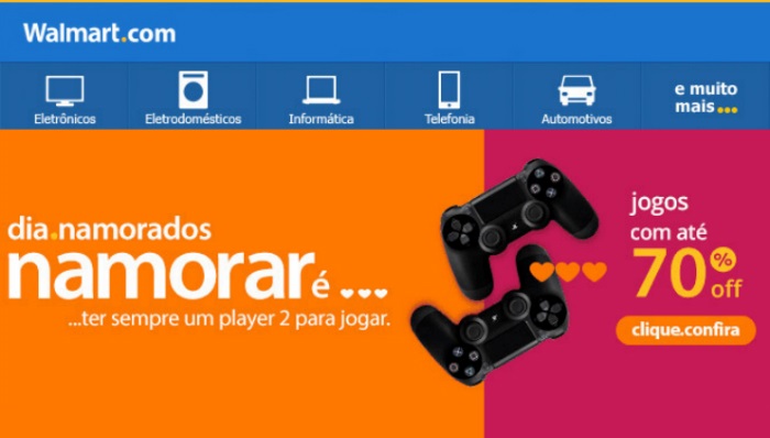 E-mail marketing Loja Walmart Dia dos Namorados