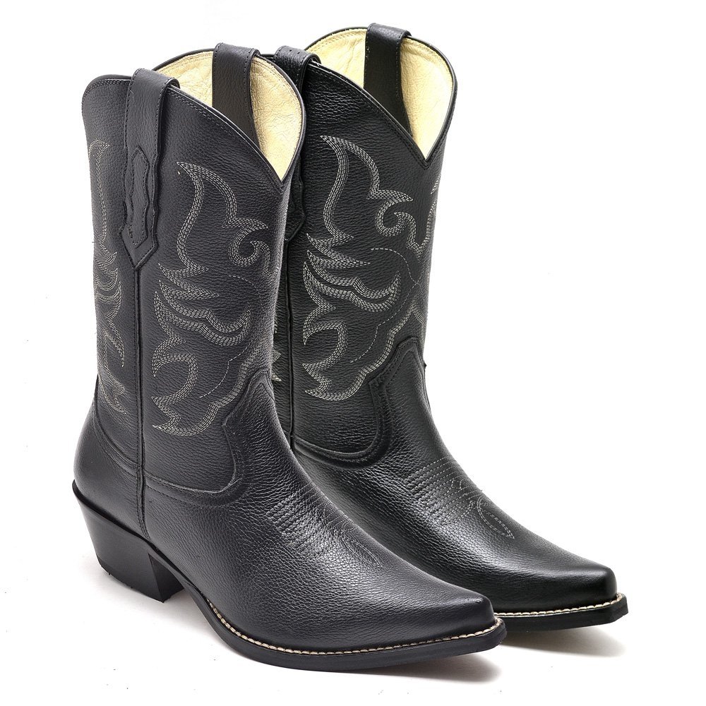 botas texana masculina bico fino