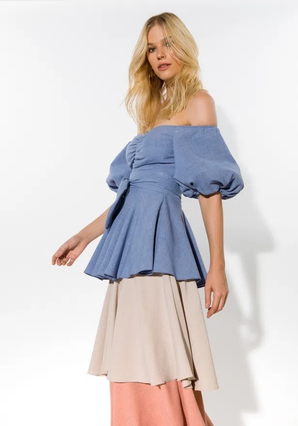 vestido midi com babado comprar