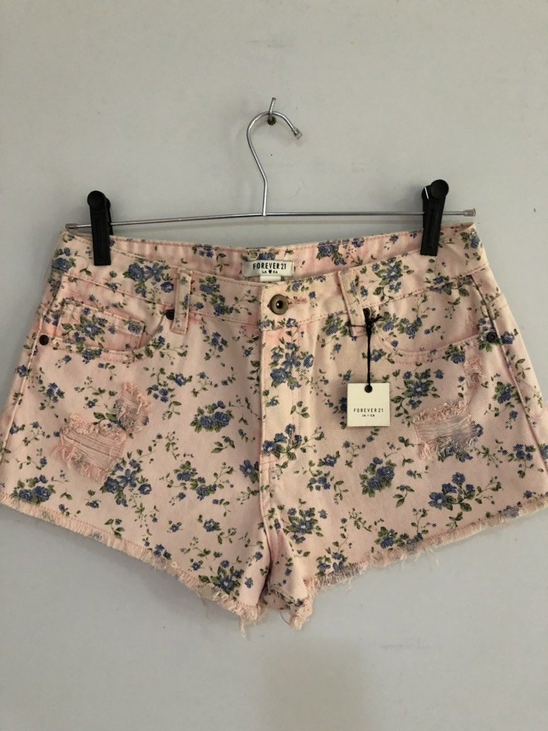 bermuda jeans estampada