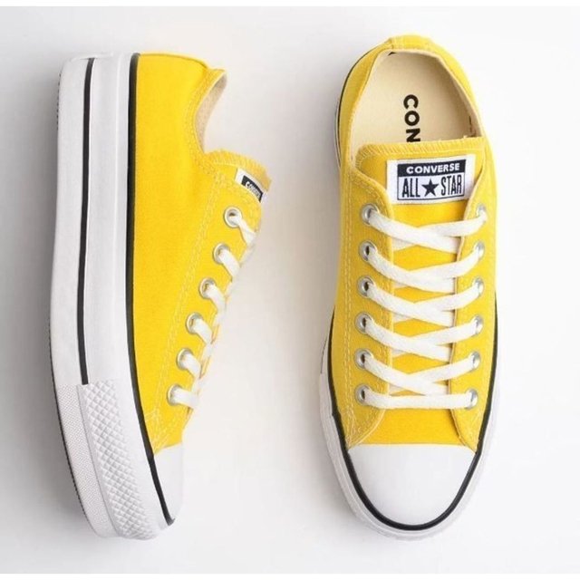 converse plataforma amarelo