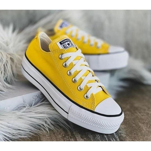 all star plataforma amarelo