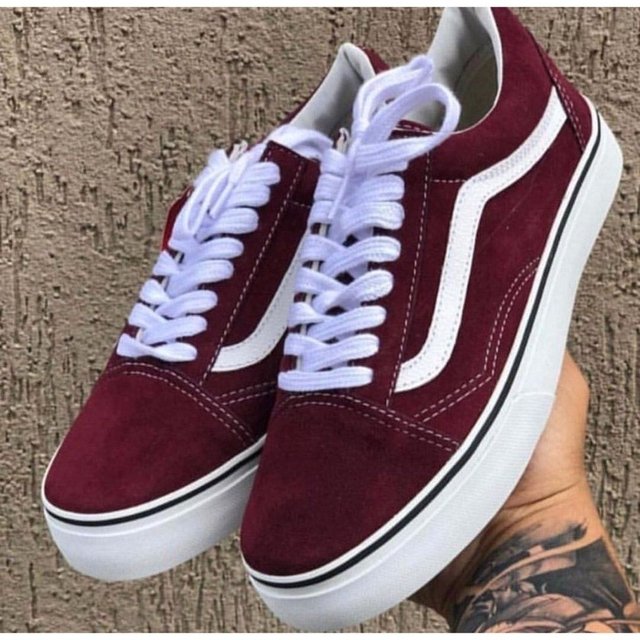tenis vans bordo masculino