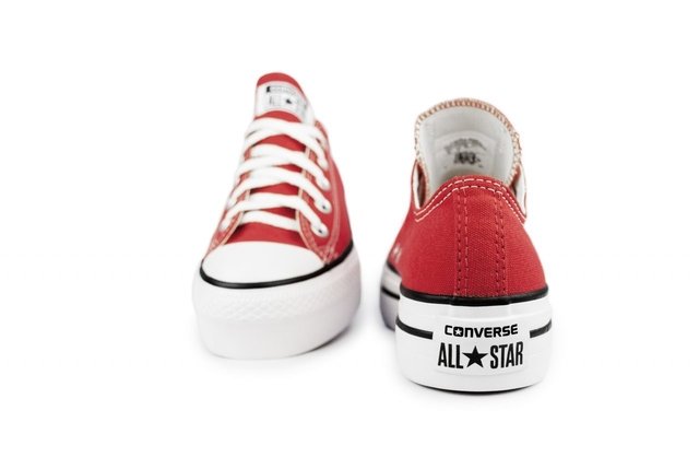 converse flatform vermelho