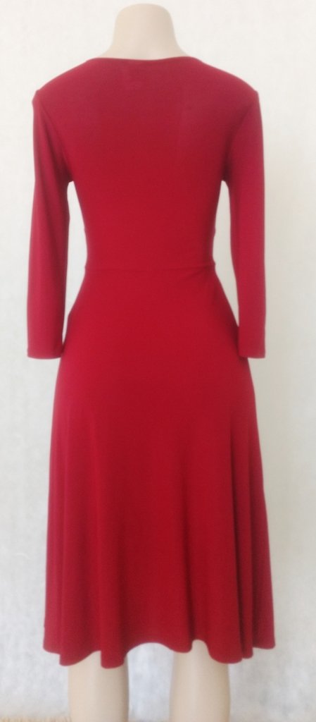 vestido transpassado malha fria