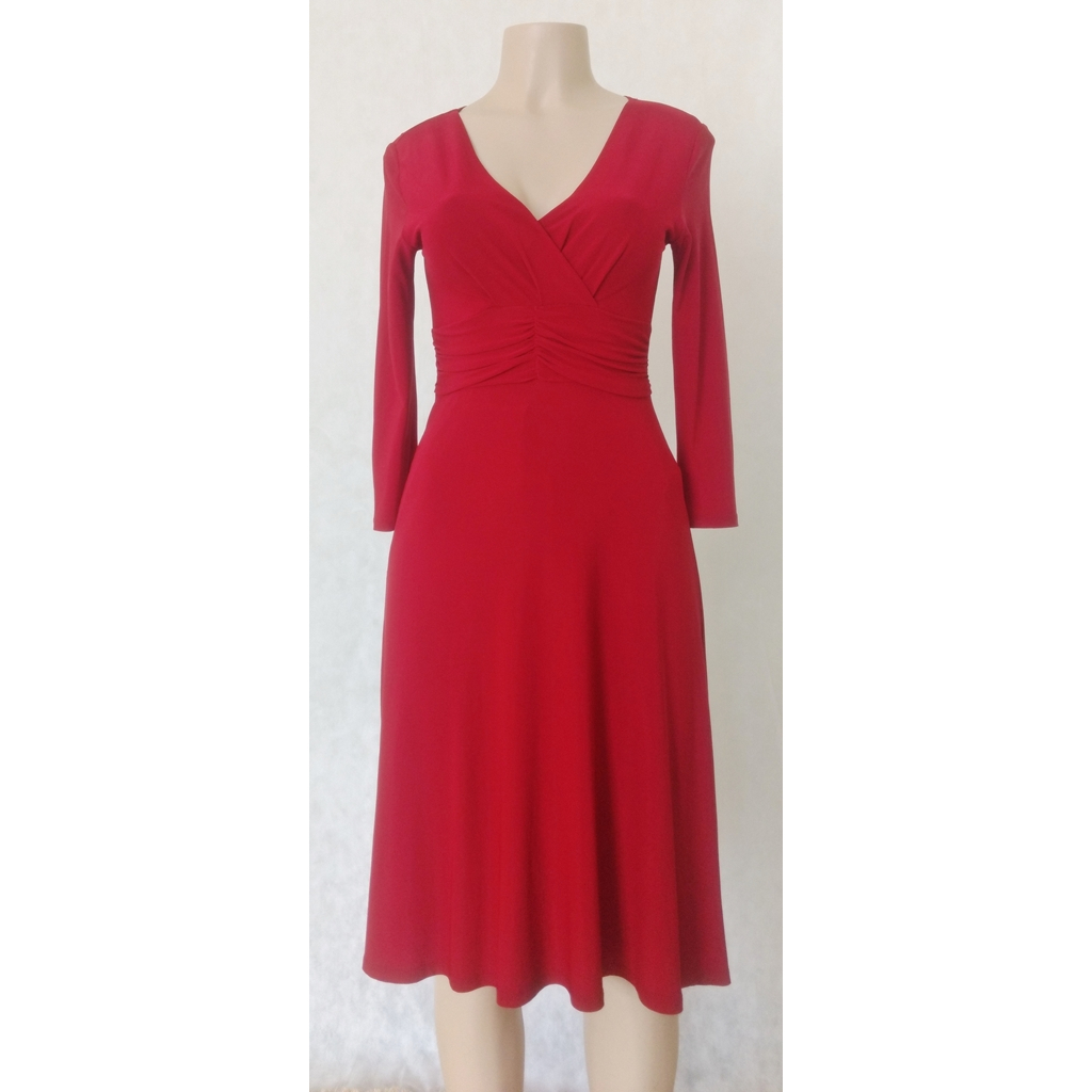 vestido transpassado malha fria