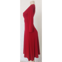 vestido transpassado malha fria
