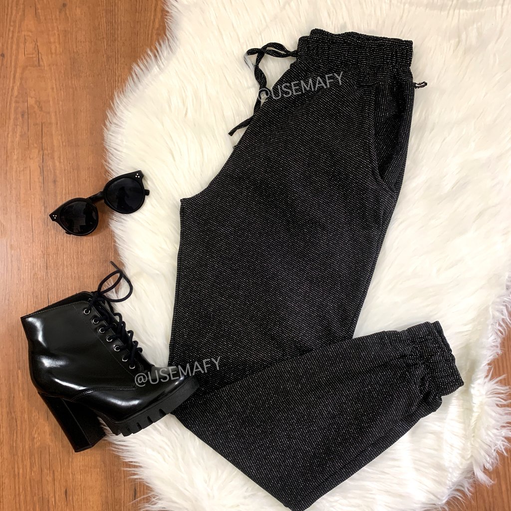 calca jogger lurex