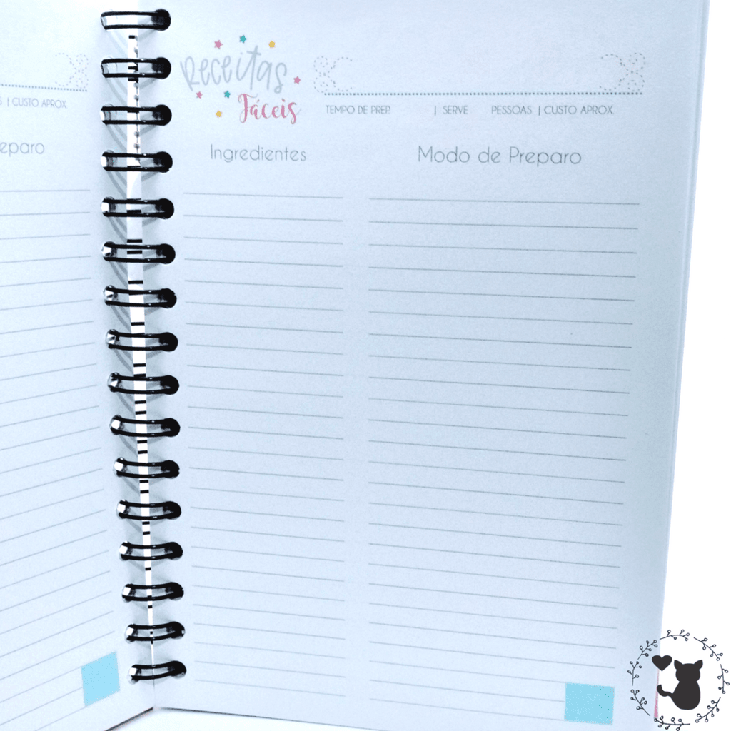 Caderno De Receitas Doce De Mãe Gato De Papel Caderno De Receitas Doce De Mãe Gato De Papel