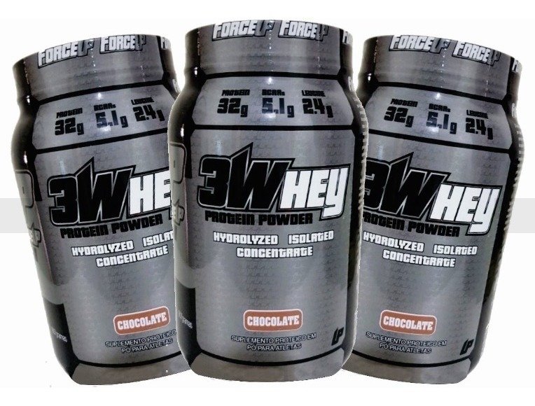 Combo 3 X Whey Protein Isolado 3w 907g Force Up Way Proten
