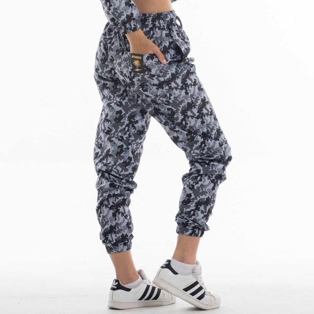Pantalon Camuflado Gris Mujer Urban Mykonos