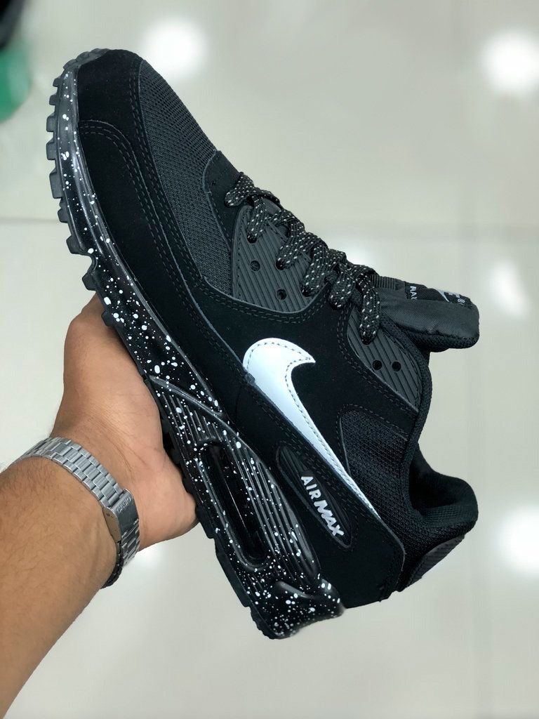 nike air max 90 essential preto e branco